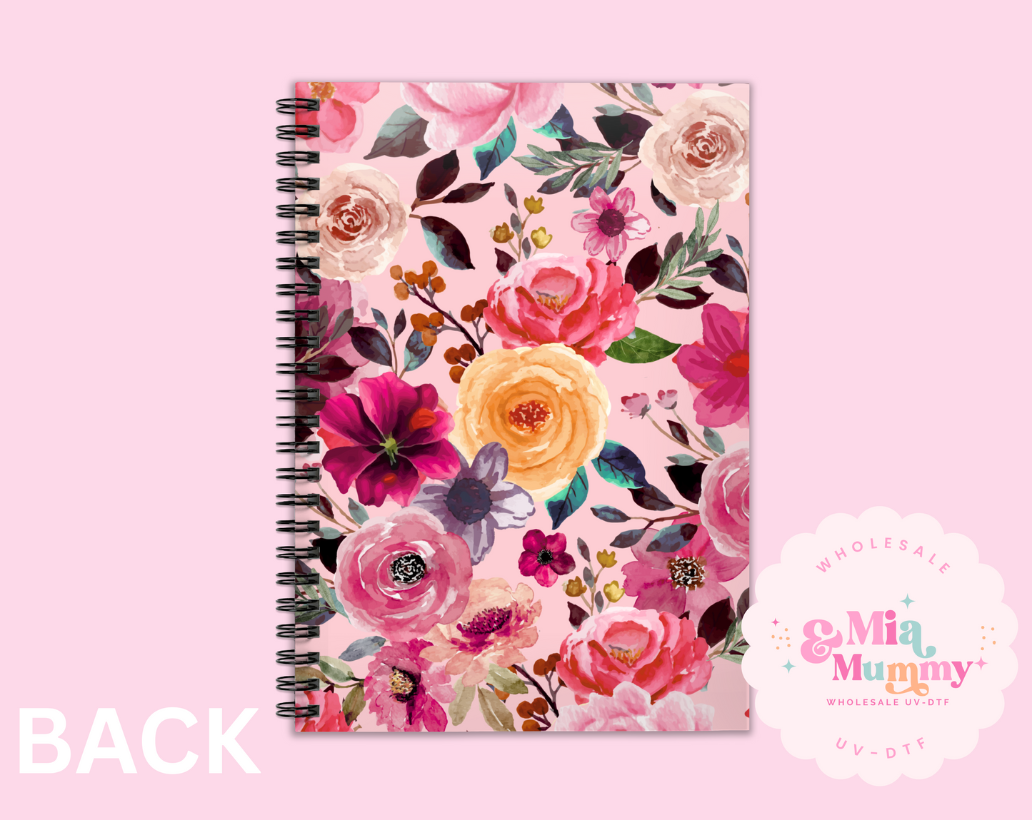 NOTEBOOK-PINK FLORAL
