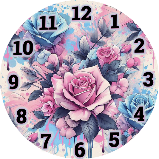 FLOWERS -DTF CLOCK