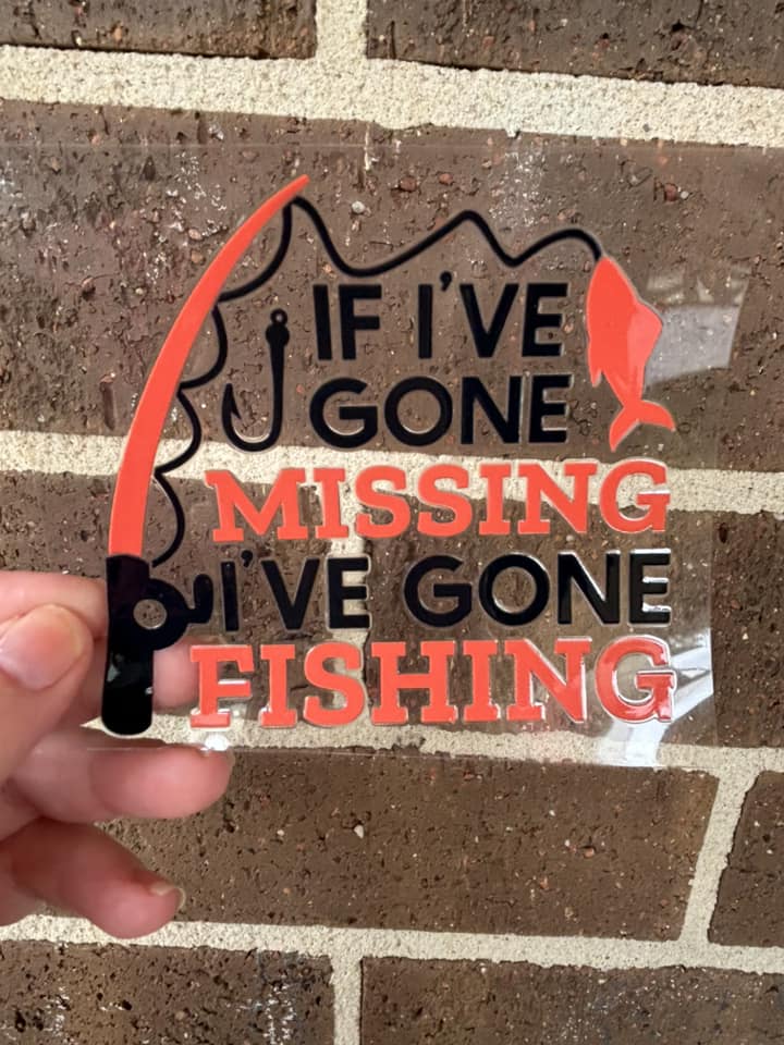 FISHING - DOUBLE SIDED DECAL.