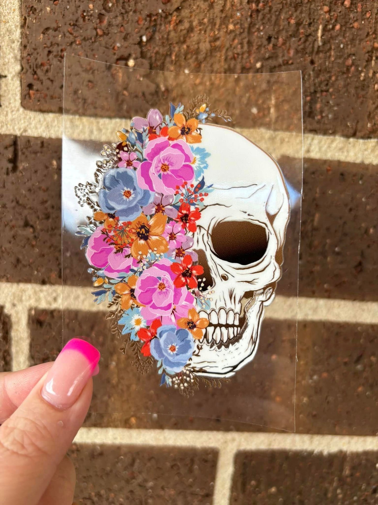 FLOWER SKULL- DECAL