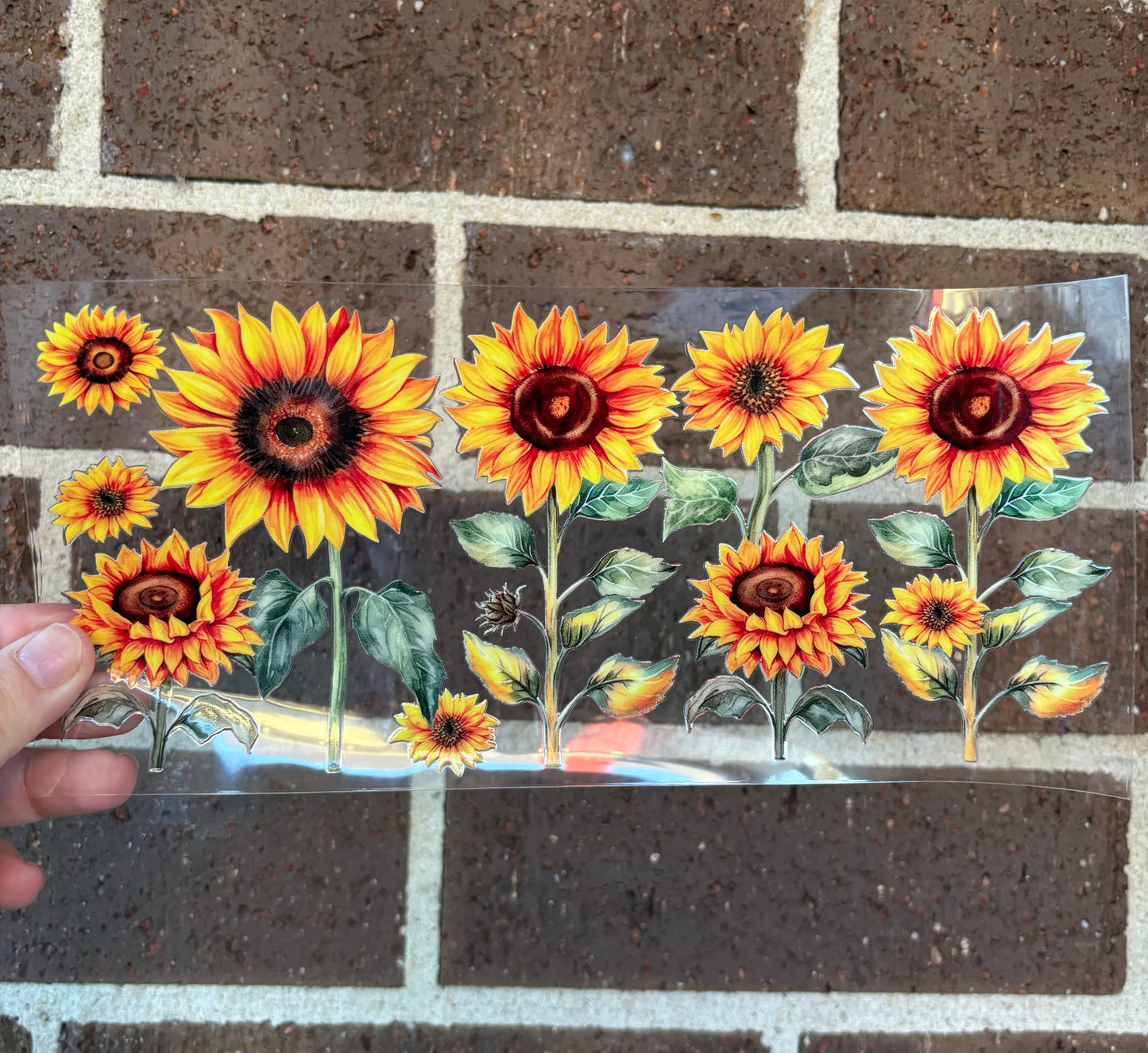 SUNFLOWERS DOUBLE SIDED UV- DTF