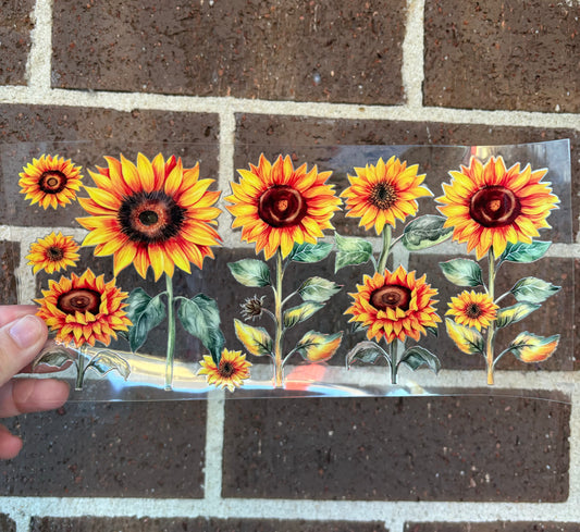 SUNFLOWERS DOUBLE SIDED UV- DTF