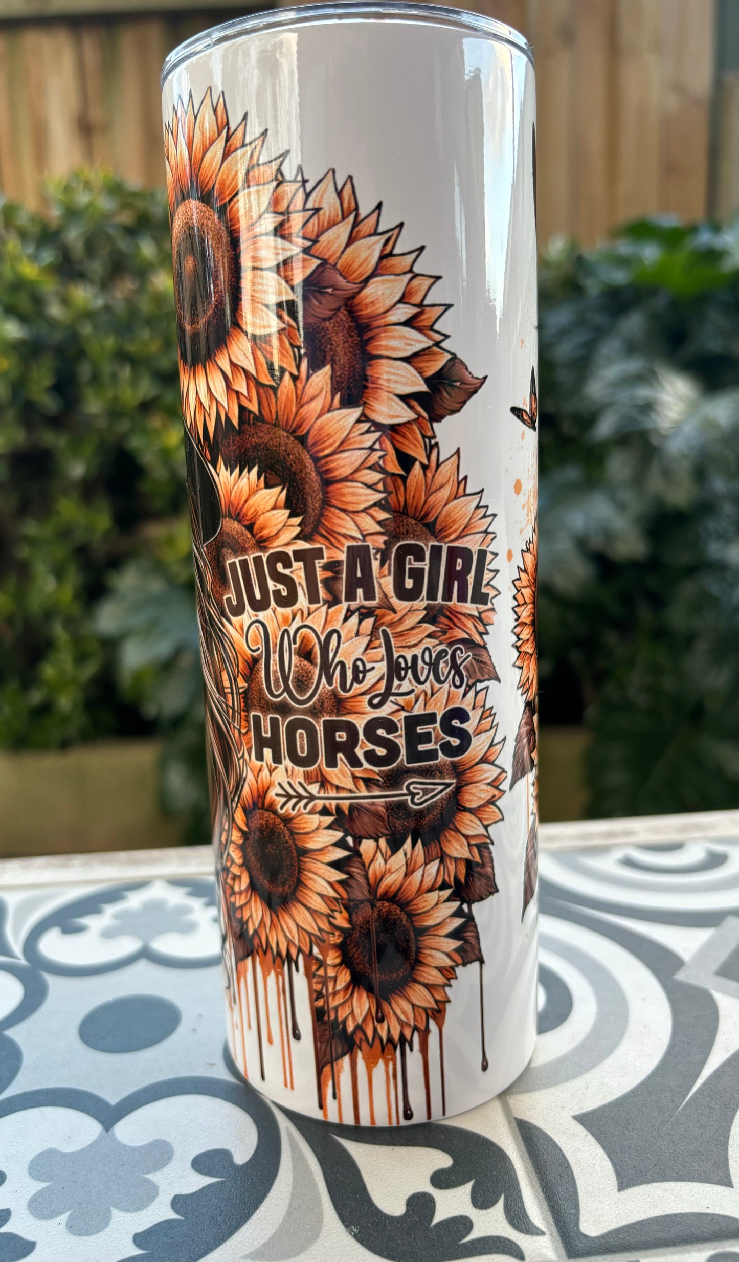 Just a girl who likes Horses 20oz Tumbler.