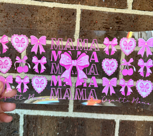 MAMA WITH BOWS DOUBLE SIDED UV-DTF