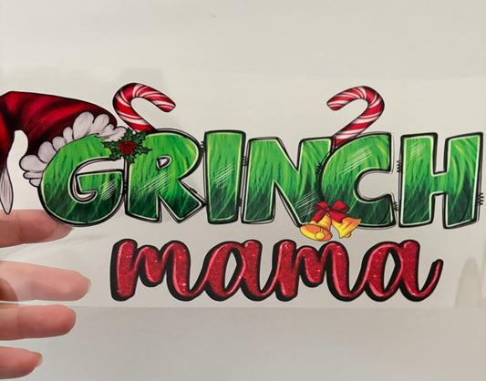 GRINCH MAMA DOUBLE SIDED UV-DTF