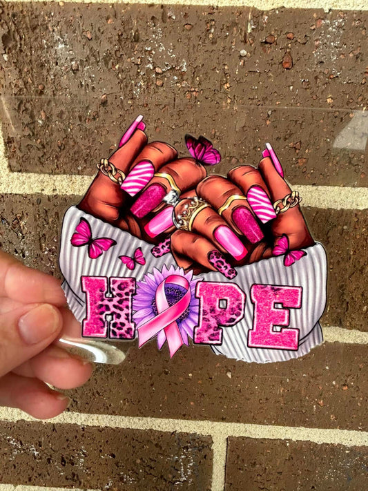 HOPE NAILS- DOUBLE SIDED DECAL.