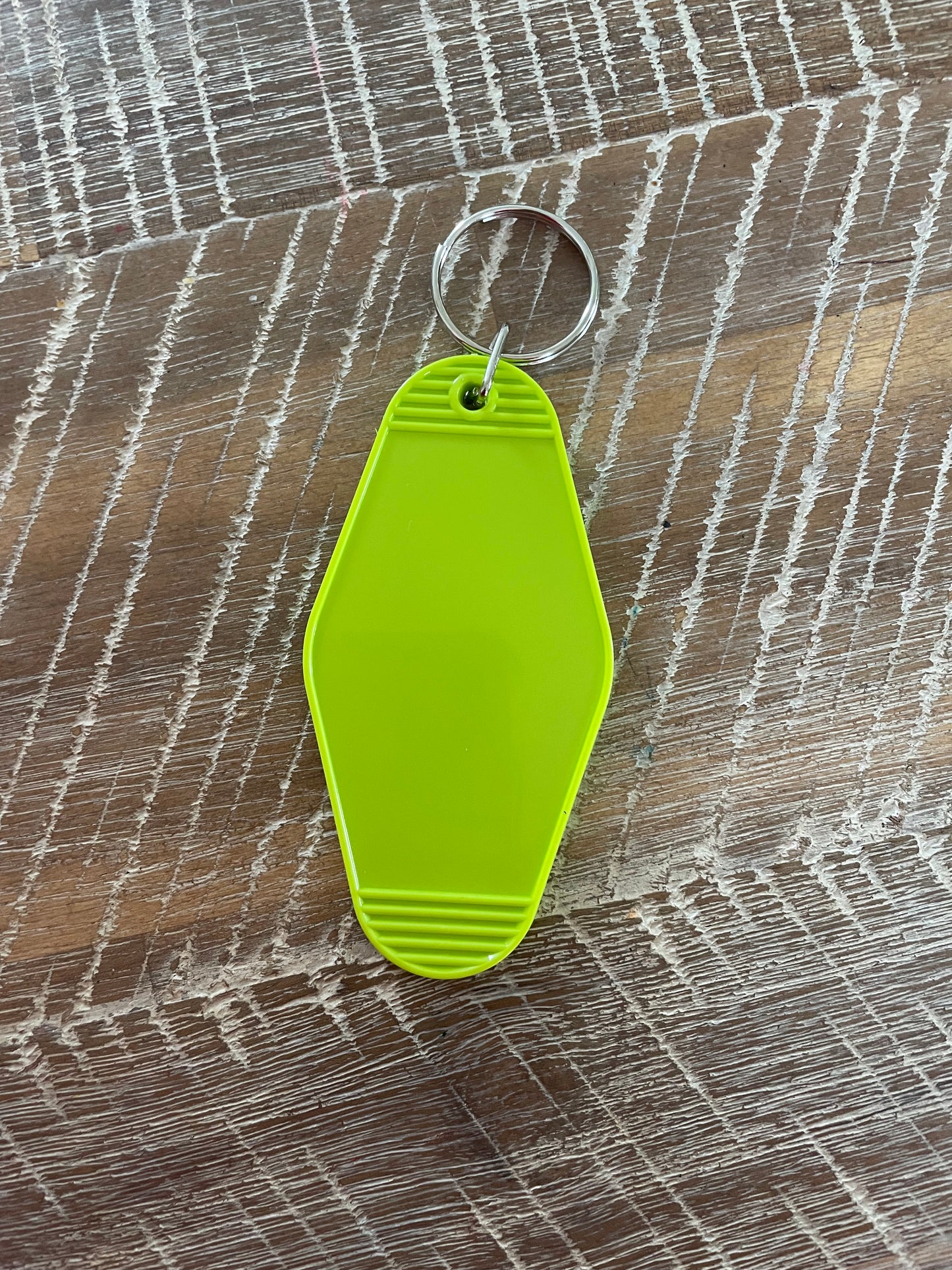 Lime Green Hotel Key Ring.