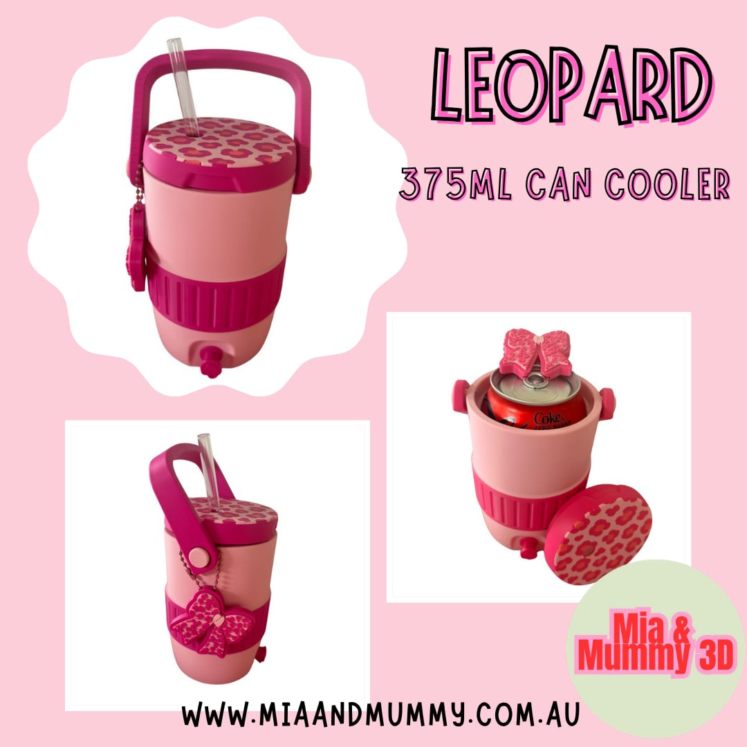 Leopard Print Can Cooler -375ml