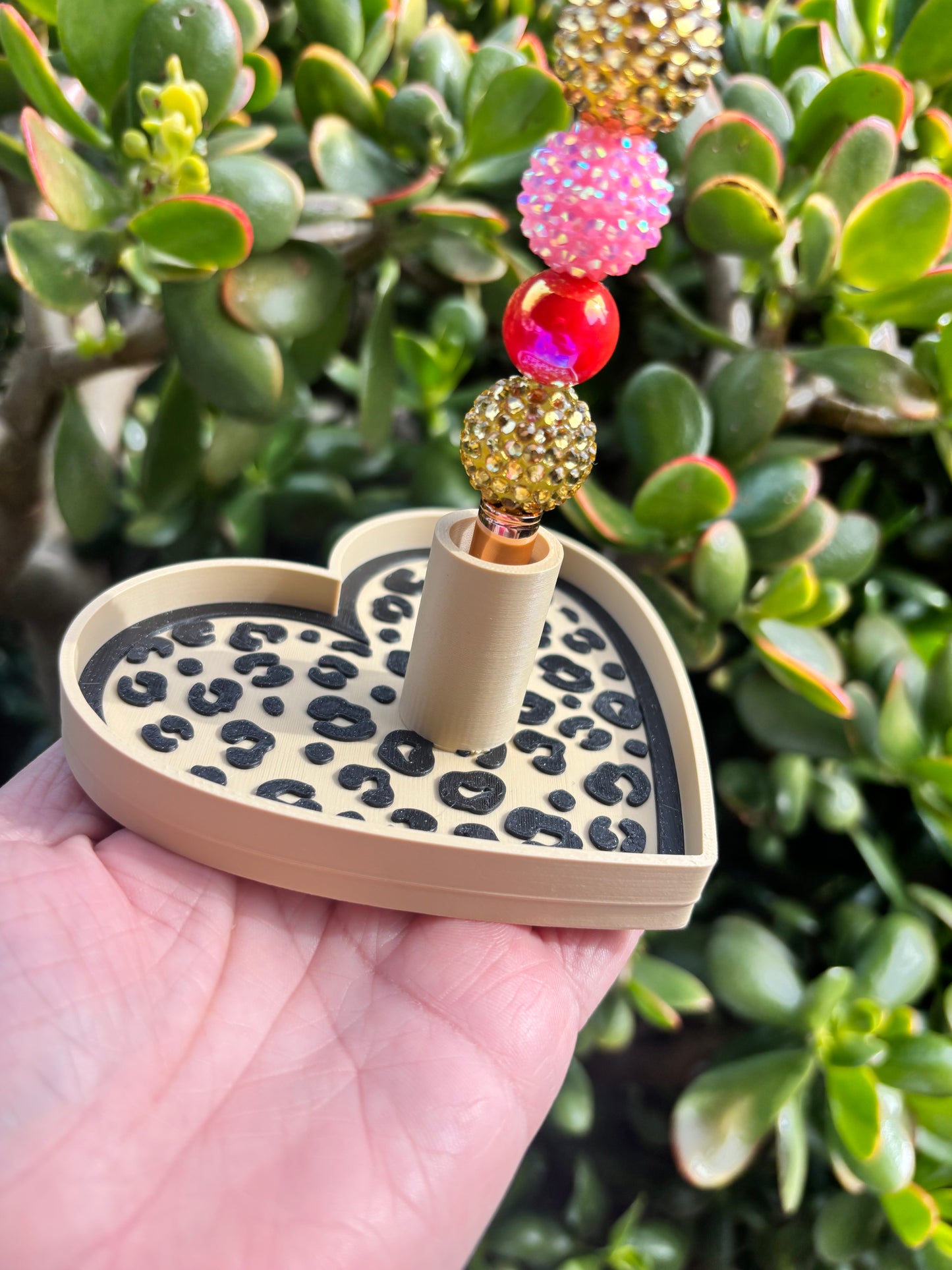 Leopard Heart Pen Holder- Wholesale