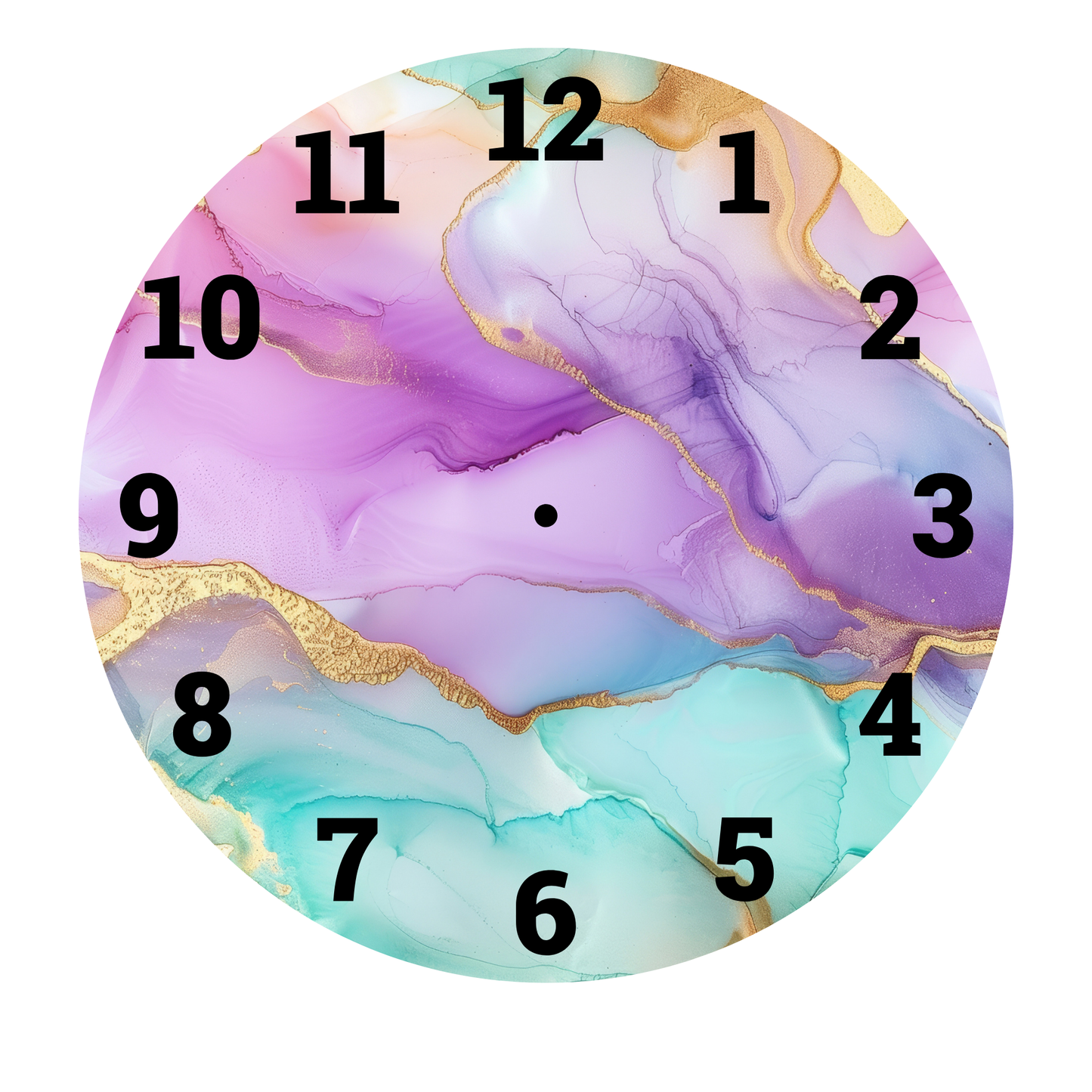 MEDIUM PASTEL INK EFFECT UV-DTF CLOCK