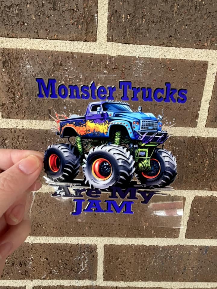 MONSTER TRUCK JAM- DOUBLE SIDED DECAL.