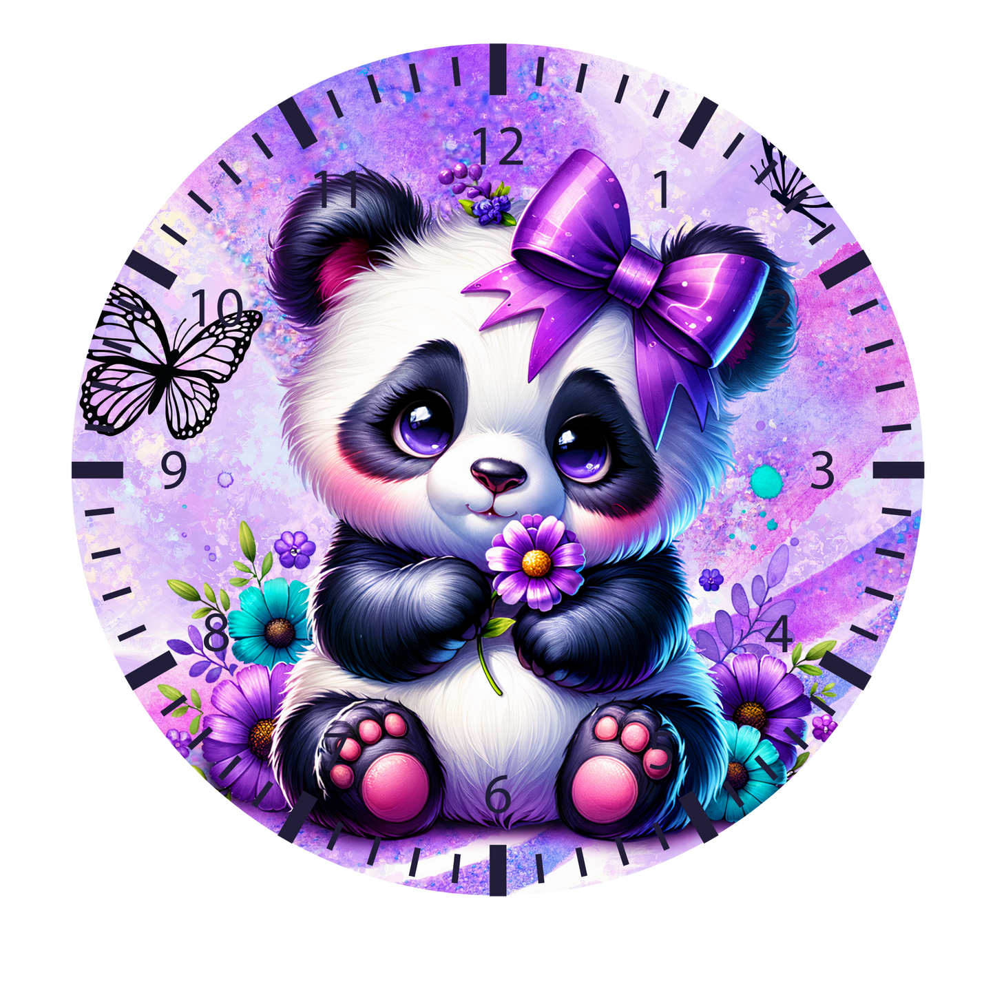 PANDA UV-DTF CLOCK