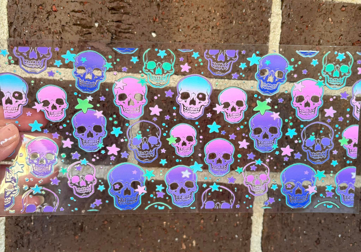 PASTEL SKULLS DOUBLE SIDED UV- DTF