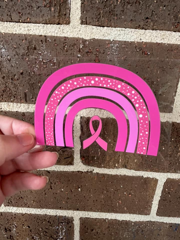 PINK RAINBOW - DOUBLE SIDED DECAL.