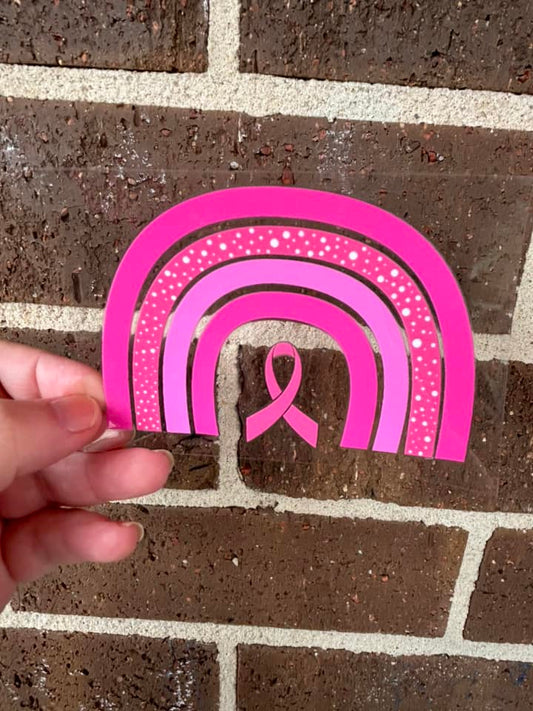 PINK RAINBOW - DOUBLE SIDED DECAL.