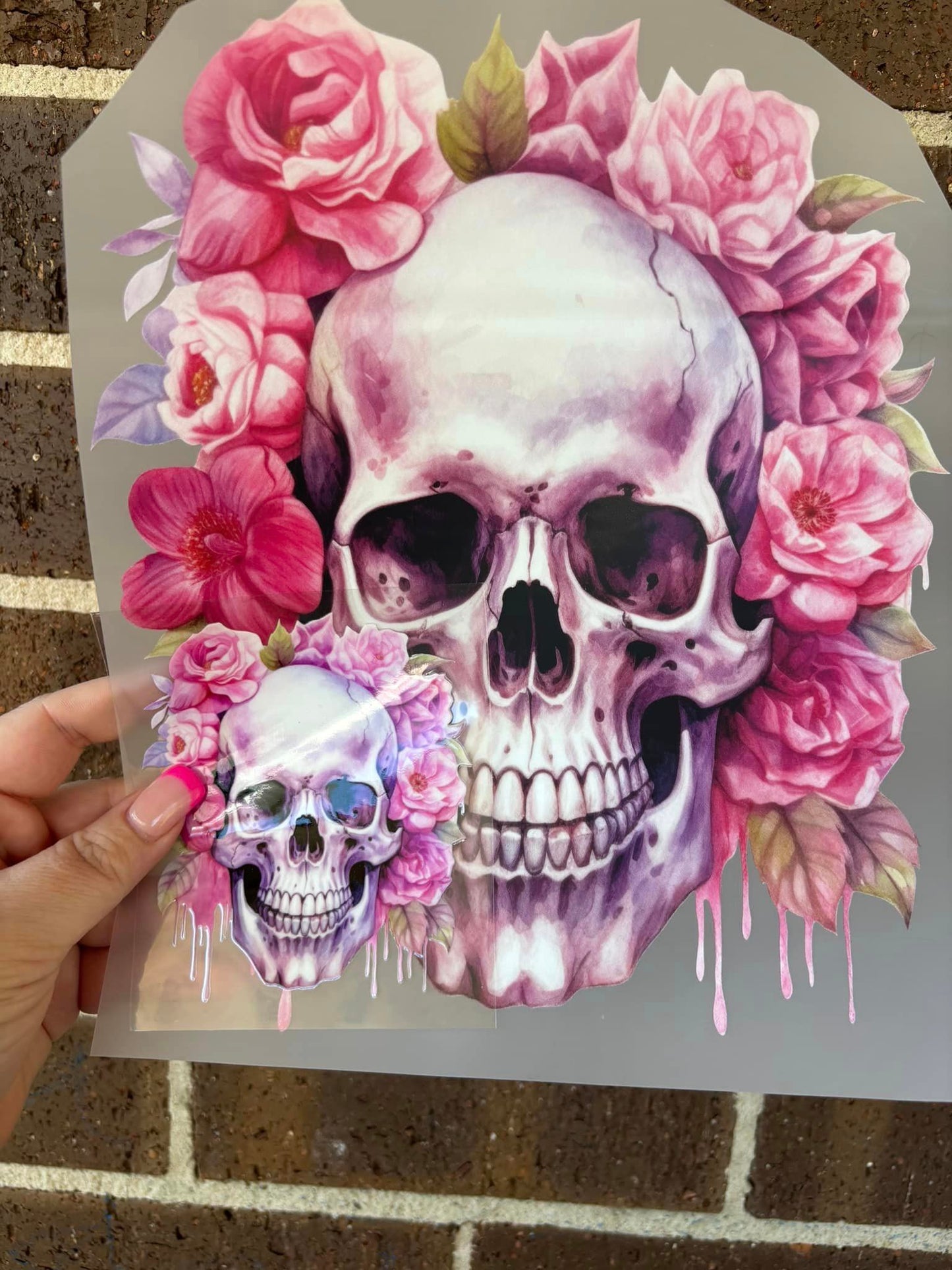 PINK SKULL-DTF PRINT