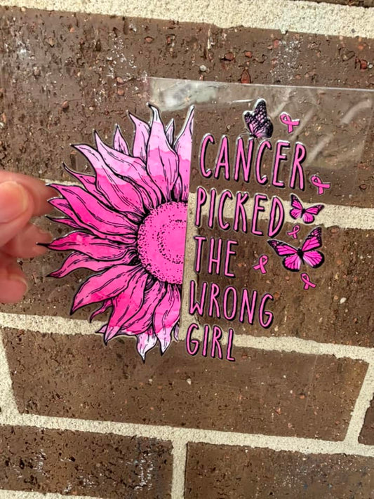 PINK SUNFLOWER  - DOUBLE SIDED DECAL.