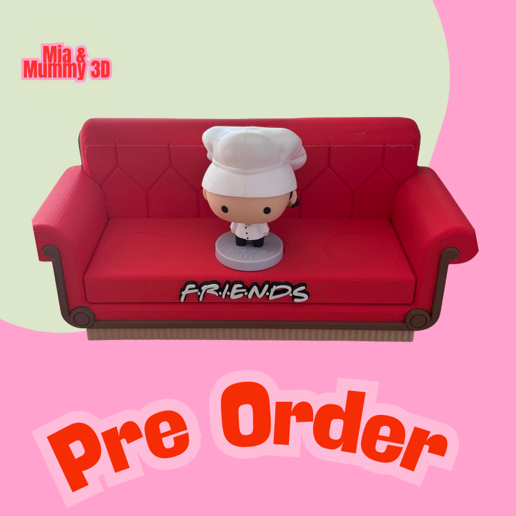 PRE ORDER Red Sofa- For figurines.