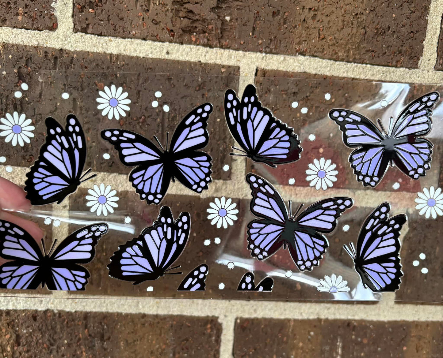 PURPLE BUTTERFLY DOUBLE SIDED UV-DTF