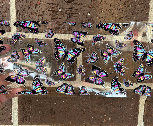 RAINBOW BUTTERFLY DOUBLE SIDED UV-DTF