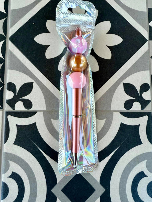 ROSE GOLD BEADED PEN