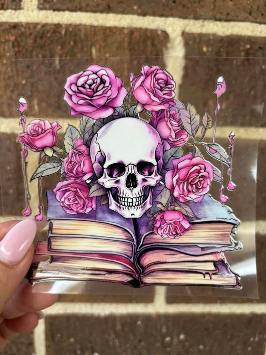 SKULL AND BOOK-DECAL