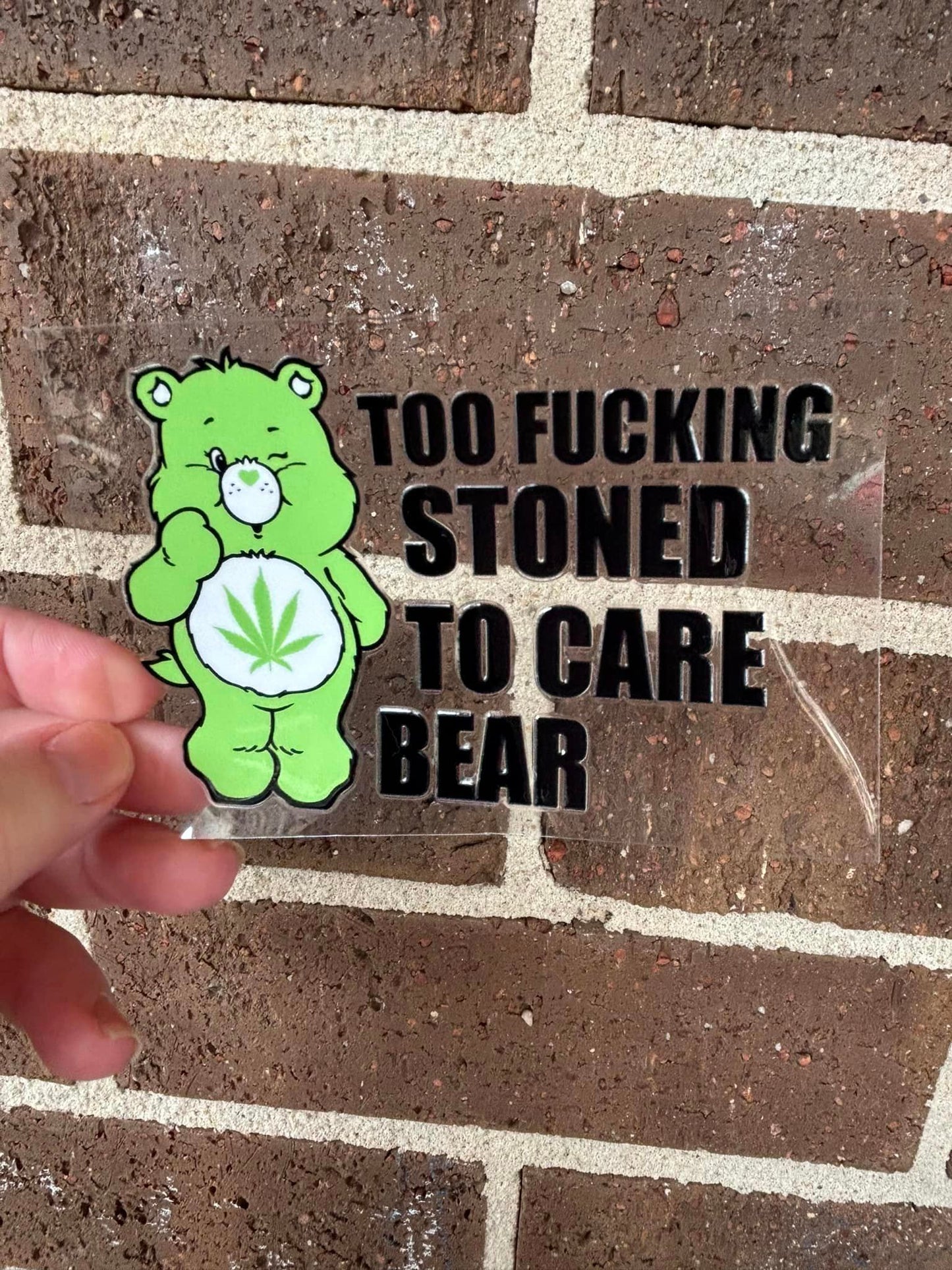 STONED TED- DOUBLE SIDED DECAL.