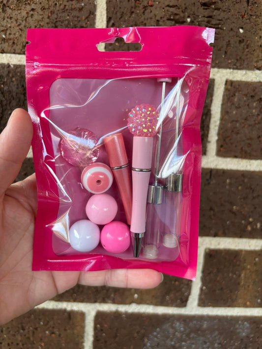 THINK PINK SNOW GLOBE PEN SET