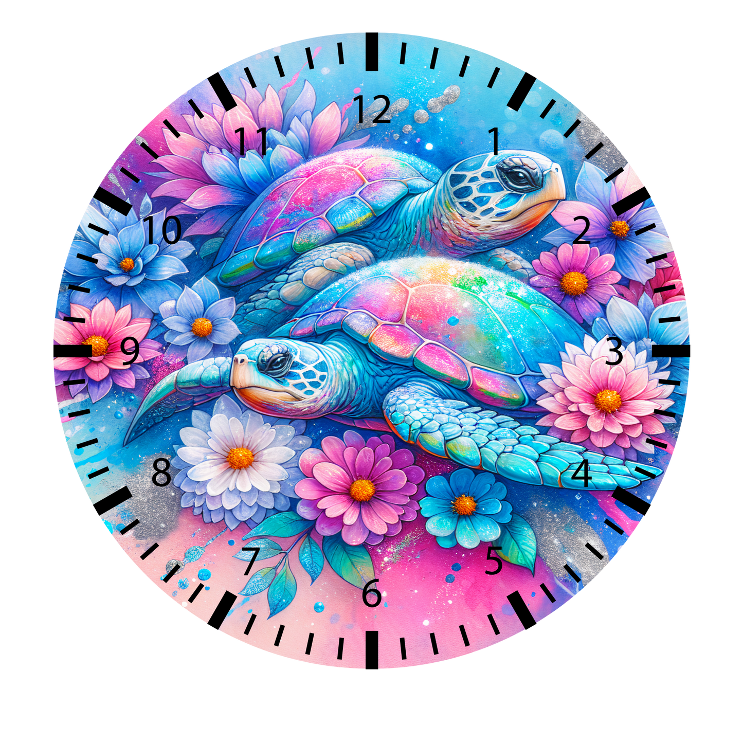 TURTLE UV-DTF CLOCK