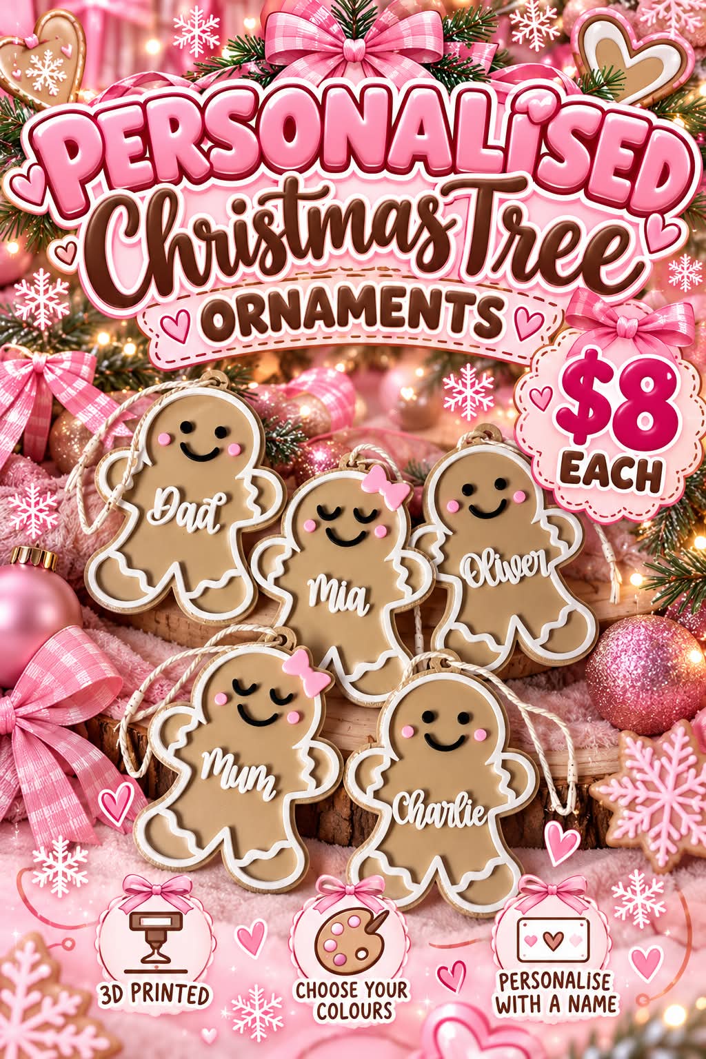 Personlised Gingerbread Ornament