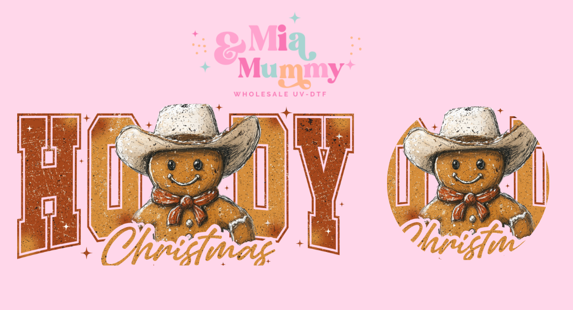 HOWDY CHRISTMAS DOUBLE SIDED UV- DTF & LID DECAL