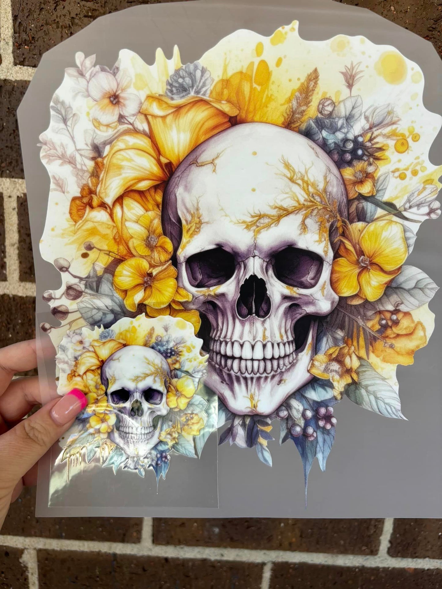 YELLOW SKULL -DTF PRINT