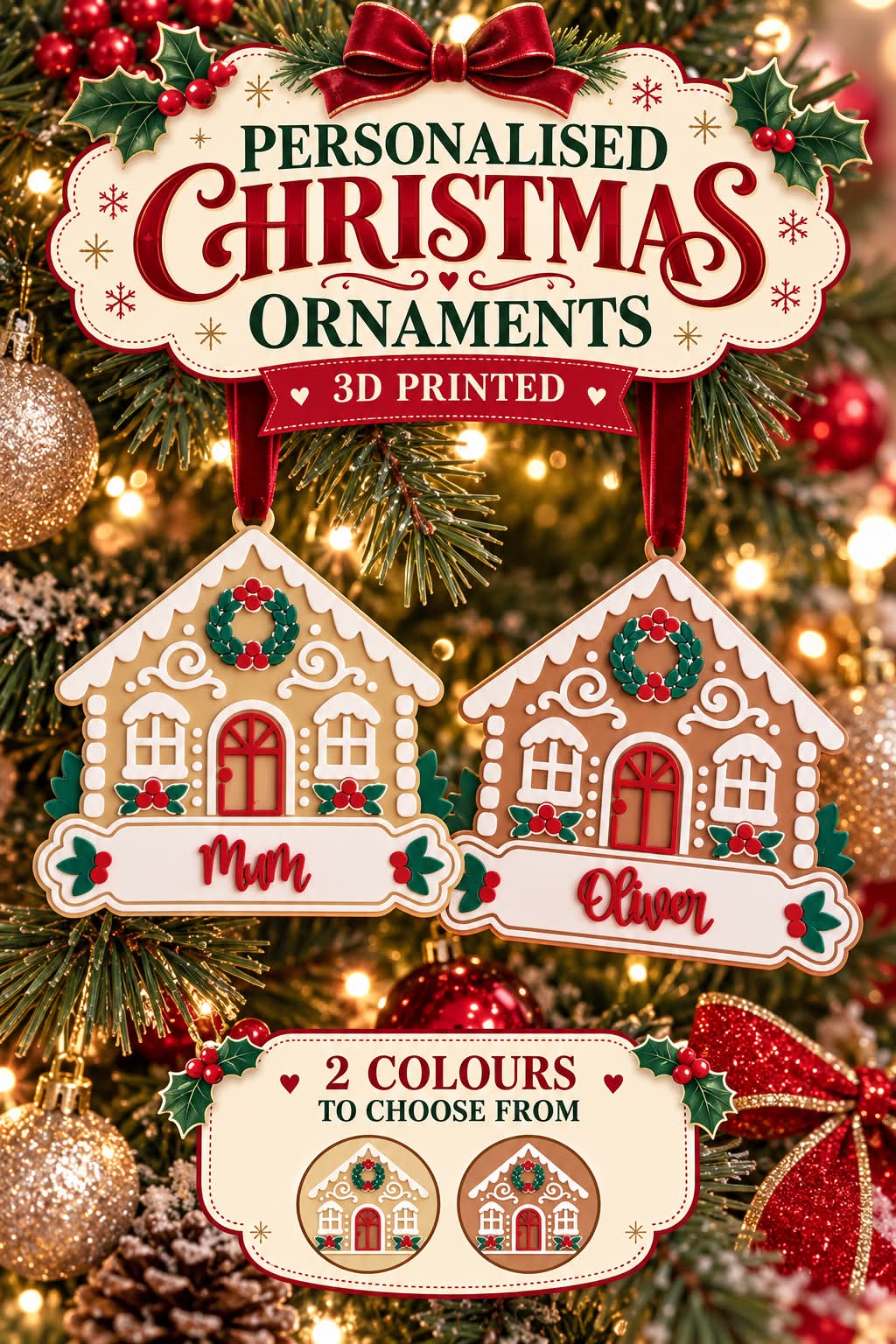 Personalised Gimgerbread house decoration