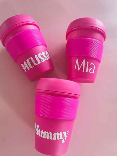 Personalised Hot Pink Travel Cup