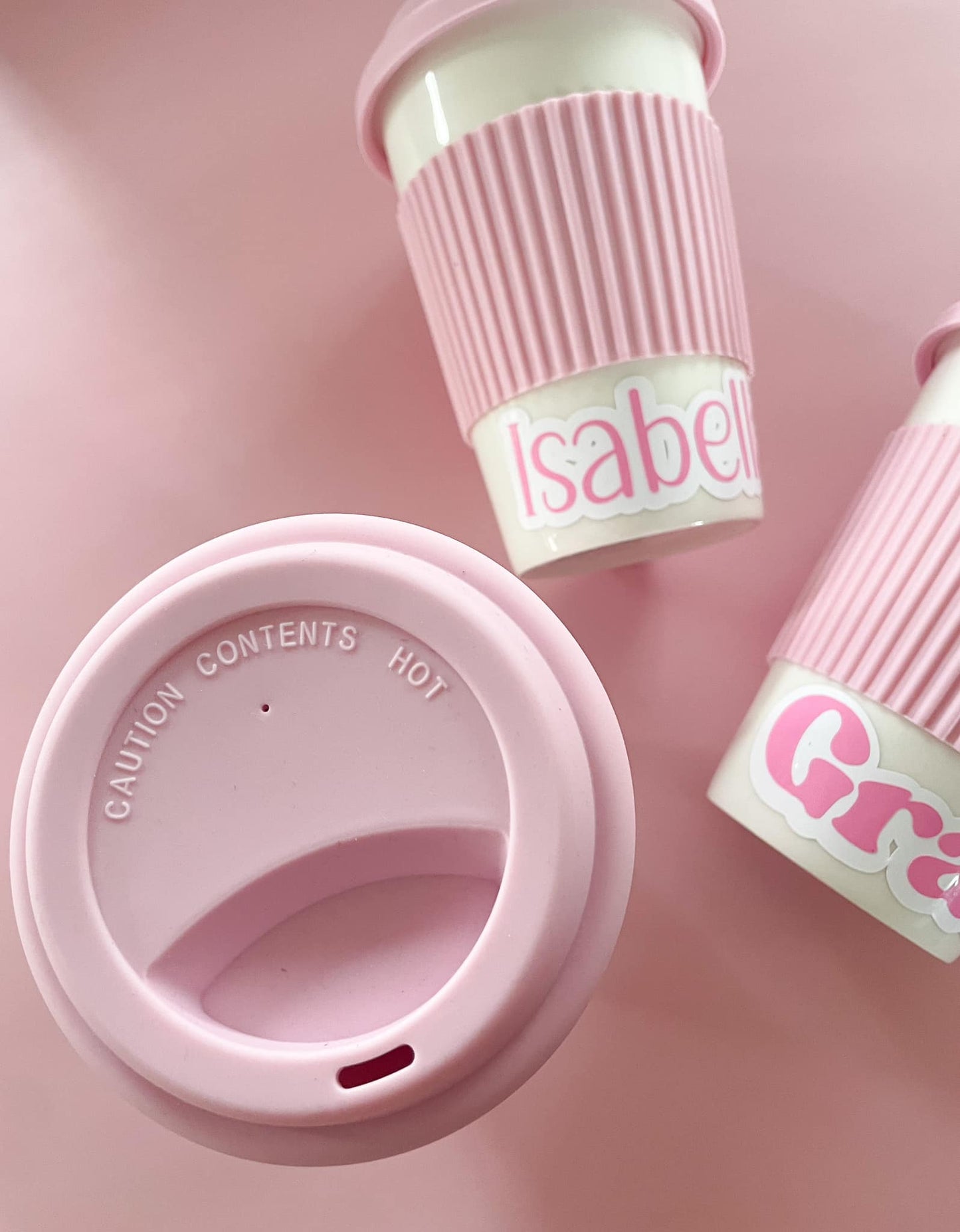 Personalised Pink Travel Cup